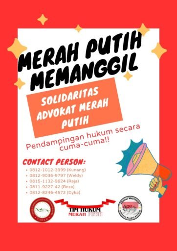 Awibb Fabem dan Team Kuasa Hukum Merah putih siap dampingi pendemo yang ditangkap saat unjuk rasa