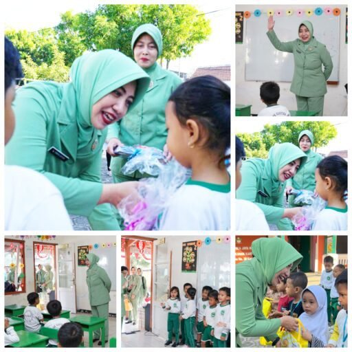 Ketua Persit KCK Koorcab Rem 081 Mendadak Jadi Guru