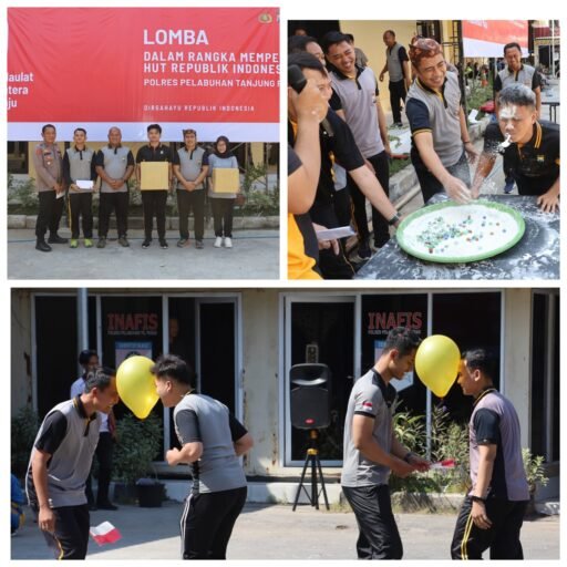 Semarak HUT ke-80 RI, Polres Tanjung Perak Tumbuhkan Kebersamaan Gelar Perlombaan