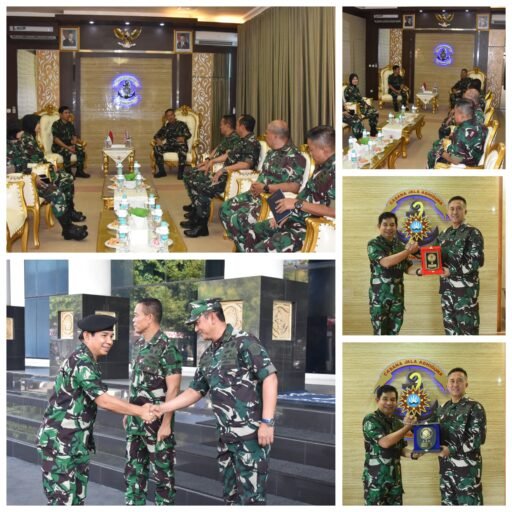 Tingkatkan Kerja Sama Hukum, Dankodiklatal Terima Kunjungan Kaotmilti III Surabaya
