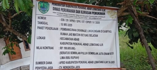 Masyarakat Mengeluhkan Pembangunan Drainase Lingkungan Disamping Rumah Jas Matdin Betung Selatan