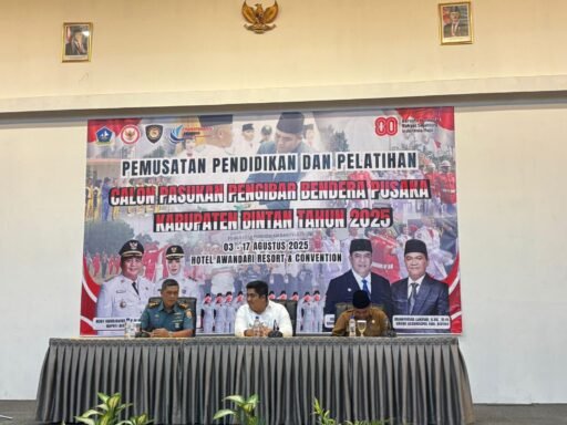Danlanal Bintan Hadiri Kegiatan Pemusatan Pendidikan dan Pelatihan Calon Paskibraka Bintan 2025