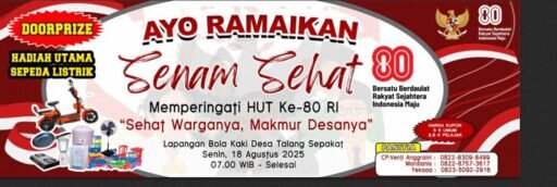 Memperingati HUT RI ke-80, Pemerintah Desa Talang Sepakat Mengadakan Lomba Senam Sehat
