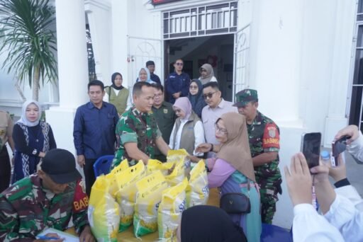 Kodim 0418/Palembang Hadiri Launching Gerakan Pangan Murah Serentak di Kecamatan Kemuning