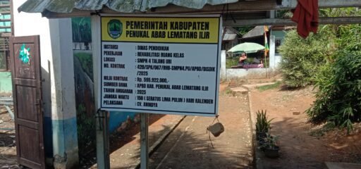 DI DUGA MARK UP, REHABILITASI SMP NEGERI 4 TALANG UBI MENJADI SOROTAN LSM PMP
