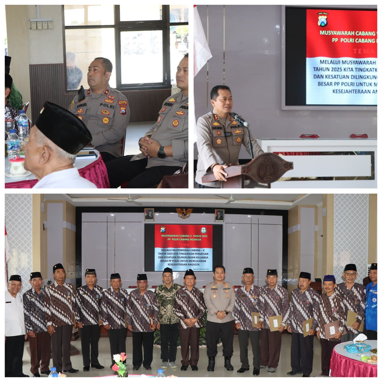 Muscab ke-5 PP Polri Nganjuk, Kapolres Tekankan Sinergitas Jaga Kamtibmas