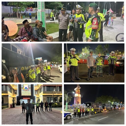 Sinergi TNI-Polri dan Satpol PP, Patroli Bersama Jogo Sidoarjo