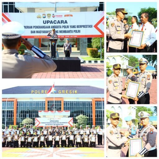Polres Gresik Apresiasi 34 Personel Berprestasi, Kapolres: Jadikan Motivasi Tingkatkan Kinerja