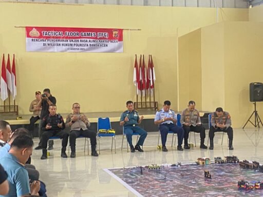 Komandan Lanal Sabang Hadiri Kegiatan TFG (Tactical Floor Game) Rencana Pengamanan Unjuk Rasa