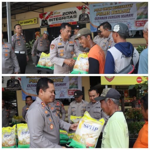 Polres Nganjuk Gelar Gerakan Pangan Murah untuk Warga Sekitar Mako