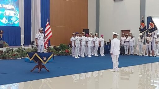 Danlanal Bintan Hadiri Pengukuhan dan Serah Terima Jabatan Di Lingkup Kodaeral IV