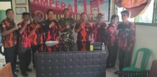 Danramil 418-03/Plaju Kapten Inf Indra Sakti Ritonga Terima Silaturahmi PAC PP SU II Palembang