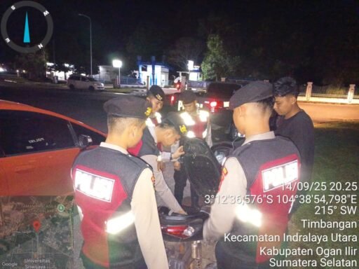 Sat Samapta Polres OI Patroli Perintis Presisi, Fokus Antisipasi Curanmor dan Gangguan Kamtibmas