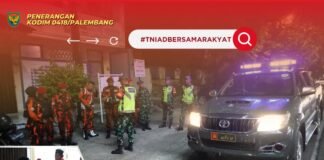Patroli Humanis Kodim 0418/Palembang Bersama Pemuda Pancasila (PP) di Kota Palembang