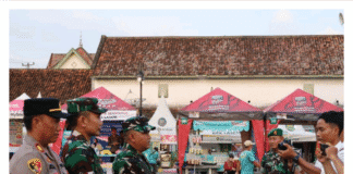 Danrem 073/Makutarama Kunjungi Toga dan Tomas, Tinjau Dapur Sehat dan Pasar Murah Koramil Lasem