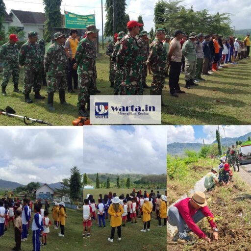 Warna Baru di Desa Pacing: Karya Bhakti TNI Wujudkan Lingkungan Bersih dan Hijau