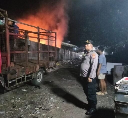 Gudang Alat Berat Tanjung Karang Nyaris Terbakar Polsek Ampenan Gerak Cepat