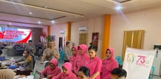 Sambut HKGB ke-73, Bhayangkari Cabang Mataram Gelar Donor Darah dan Kegiatan Sosial