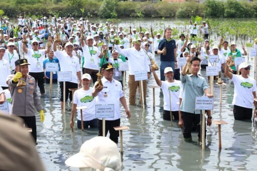 Wapres Gibran dan Andra Soni Tanam Mangrove di Ketapang Urban Aquaculture, Tangerang
