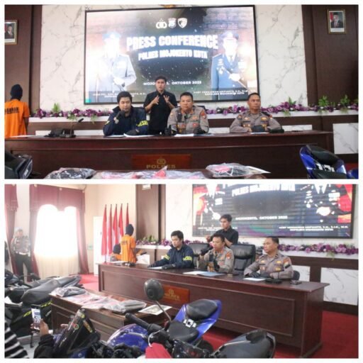 Polres Mojokerto Kota Berhasil Ungkap Curanmor Dua Tersangka dan 4 Unit Motor Diamankan