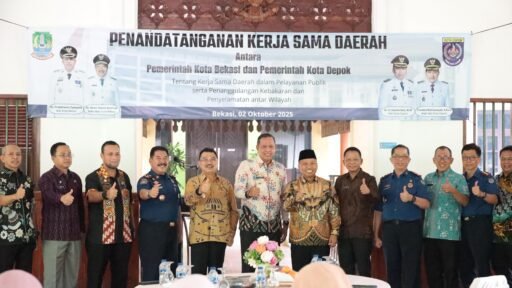 Pemkot Bekasi dan Pemkot Depok Teken Kerja Sama Layanan Publik serta Penanggulangan Kebakaran