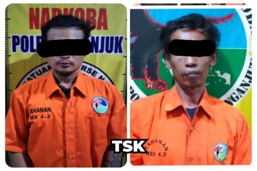 Polres Nganjuk Berhasil Ungkap Kasus Narkoba Dua Tersangka Pengedar Sabu Diamankan