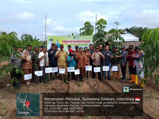Dalam Rangka Acara Gerakan ketahanan Pangan Masyarakat, Pemerintah Desa Purun Gelar Tanam Jagung.