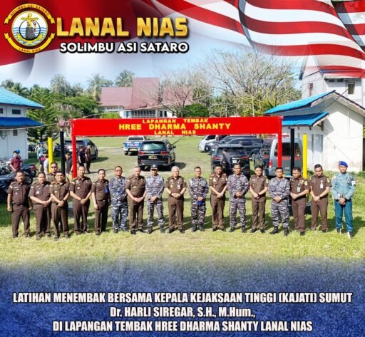 Sinergi TNI-AL Dan Kejaksaan Di Wilayah Nias Diperkuat Melalui Kegiatan Latihan Menembak Bersama