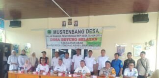 Dalam Rangka Penetapan RKPDes Tahun 2026, Pemdes Betung Selatan Gelar Musrenbangdes