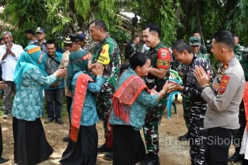 Danlanal Sibolga Dampingi Asops KASAD Tinjau TMMD Ke-126 TA. 2025 Kodim 0211/TT Di Kec. Sibabangun