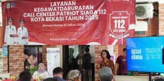Pemkot Bekasi Sosialisasikan Layanan Kegawatdaruratan Call Center Patriot Siaga 112 di Jatiasih