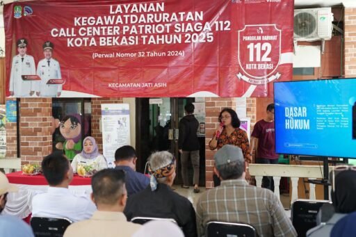 Pemkot Bekasi Sosialisasikan Layanan Kegawatdaruratan Call Center Patriot Siaga 112 di Jatiasih