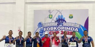 Tim PB Lanal Sabang Raih Prestasi Gemilang Pada Turnamen Badminton Forkopimda Cup 2025