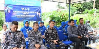 Danlanal Sabang Ikuti Video Conference Panen Ketahanan Pangan TNI AL Tahun 2025