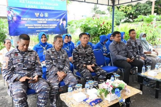 Danlanal Sabang Ikuti Video Conference Panen Ketahanan Pangan TNI AL Tahun 2025