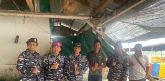 Lanal Bintan Ikuti Kegiatan Panen Raya Ketahanan Pangan TNI AL 2025