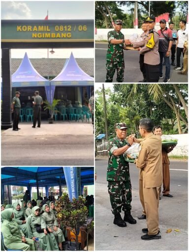 HUT Ke-80 TNI Koramil 0812/06 Bersama Forkopimcam Ngimbang Menggelar Tasyakuran