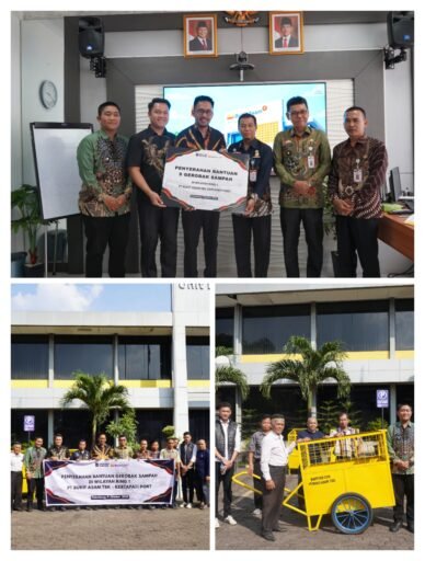 Dukung Kebersihan Lingkungan, PTBA Serahkan 9 Unit Gerobak Sampah untuk Warga Ring 1 Kertapati