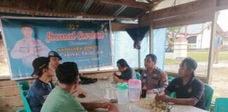 JALIN SILATURAHMI PERSONIL POLSEK BUNUT RUTINKAN KEGIATAN JUMAT CURHAT