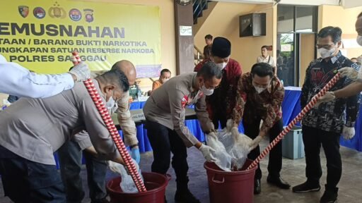 Kapolres AKBP Sudarsono Pimpin Pemusnahan Barang Bukti Sabu 18,5 Kilogram di Hadapan Forkopimda