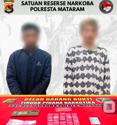 2 Pengedar Shabu Seberat 8,82 Gram Asal Lombok Tengah, Ditangkap Polresta Mataram