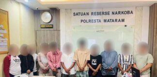 Satresnarkoba Polresta Mataram Gerebek Jaringan Sabu, 11 Tdg dan 27,94 Gram BB Disita