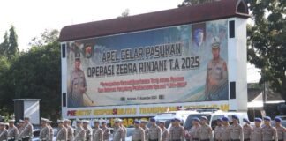 Wakapolda NTB Pimpin Apel Operasi Zebra Rinjani 2025, Tekankan Sikap Disiplin Humanis