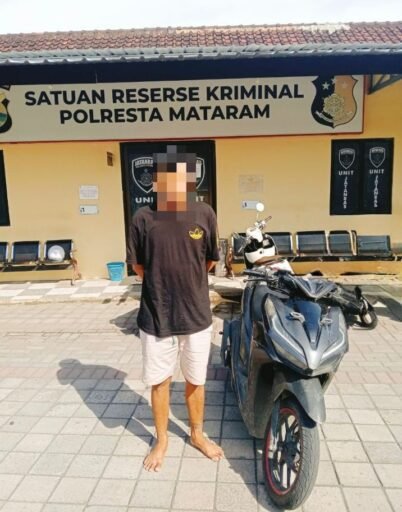Curi Motor di Pasar Bertais, Pria Asal Cakranegara ini Dibekuk Tim Resmob Polresta Mataram