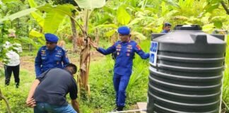 Polairud Polda NTB Sumbang Sumur Bor dan Tandon Air tuk Masyarakat Telaga Lupi Sekotong