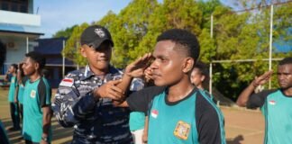 Latih Disiplin, Tempa Kepemimpinan, Kodaeral X Didik Kadet Muda Jayapura Dalam Persami KKRI