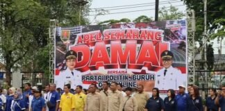 Semarang Guyub dan Damai,Polri dan Masyarakat Wujudkan Kondusifitas Melalui Apel Semarang Damai