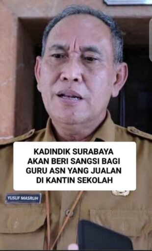 Kadindik Surabaya Beri Sangsi Bagi Guru Yang Jualan Di Kantin Sekolah