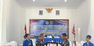 Dankodaeral IX & Ketua Daerah Gabungan Jalasenastri Koarmada RI Gelar Kuker Di Lanal Saumlaki