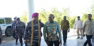 Laut Tenang, Semangat Membara, Dankodaeral X Sambangi Prajurit Penjaga Laut Sarmi